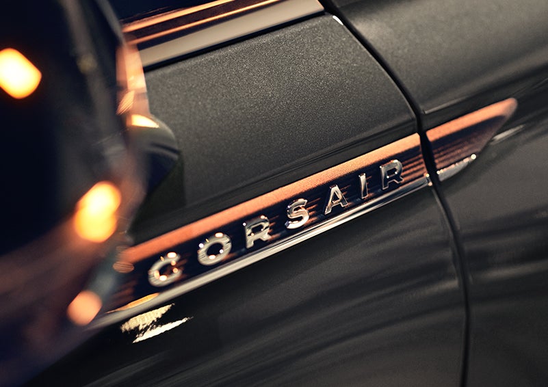 The stylish chrome badge reading “CORSAIR” is shown on the exterior of the vehicle. | Thornhill Lincoln in Chapmanville WV